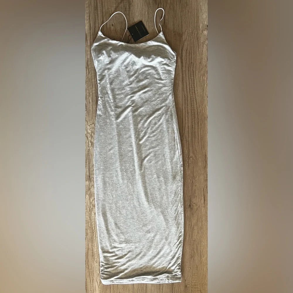 Jluxlabel Gray Spaghetti Strap Midi Dress - Picture 1 of 1